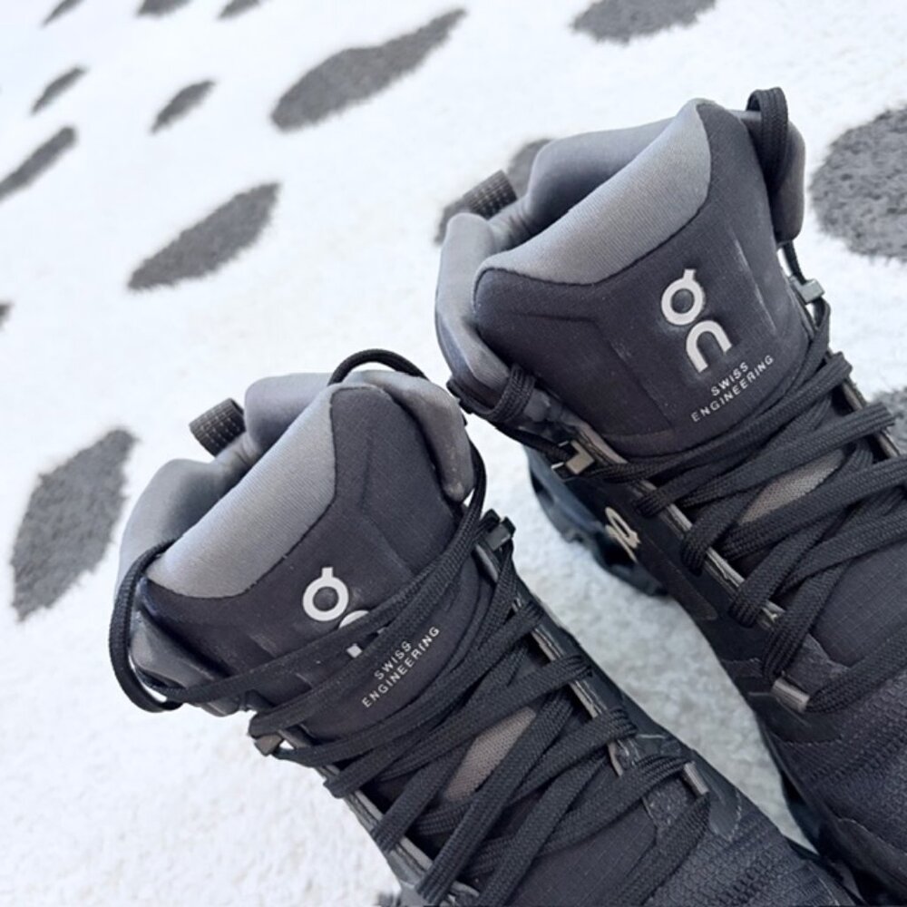 On Cloudrock 2 $220 Womens US Size 5 Black Waterproof All Terrain Hiking Boots - Picture 8 of 15